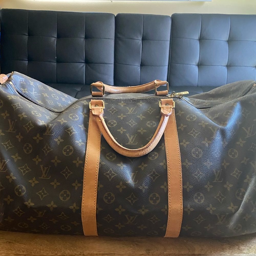 Authentic Louis Vuitton Boston Bag Keepall 60 M41422 Brown Monogram